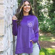 personalized purple softspun sweatshirt