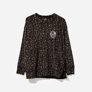 monogrammed softspun sweatshirt in onyx leopard 2024