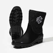 Bottom and side of Monogrammed Rain Boots