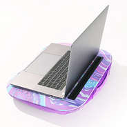 lap top on purple marble lap desk