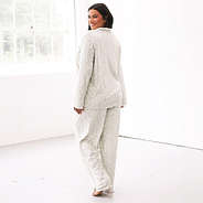 back of snow leopard monogrammed pjs