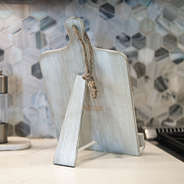 light tan cookbook stand back view