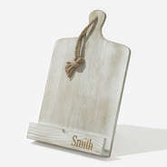 Monogrammed Cookbook Stand in Light Tan - 2024