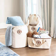 Monogrammed Stair Basket
