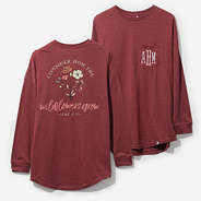 Monogrammed Faith Shirt in Heathered Burgundy