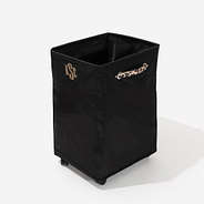 monogrammed collapsible cart in classic cheetah