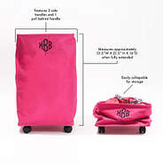 Monogrammed Collapsible Rolling Cart Infographic