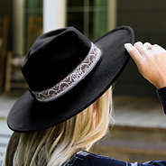 Black Wide Brim Hat