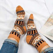 harvest socks on white sheet