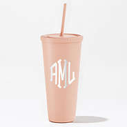 Monogrammed Tumbler in Blush
