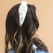 baseball statement headband side view