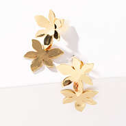 Studio style double flower earrings