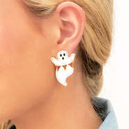 ghost earrings in ear