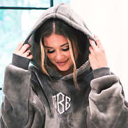 charcoal blanket hoodie with hood