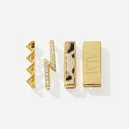 Monogrammed Smart Watch Charm Set in Gold