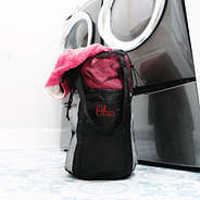 ohio state packable laundry bag on floor