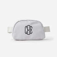 Monogrammed Belt Bag in Silver