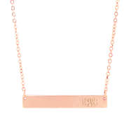 rose gold personalized bar necklace
