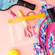 orange airtight dry bag with pickleball bag