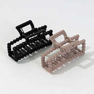 hair clip set in mauve and black