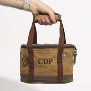 small personalized waxed canvas mens cooler