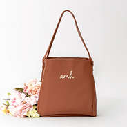 brown hobo purse with emmie initials
