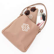 tan hobo purse flatlay