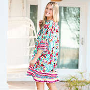 wild blooms swim cover up back view