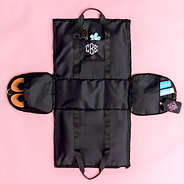 monogrammed convertible weekend bag unfolded