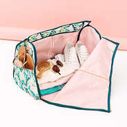 packed ikat and blush convertible weekend bag