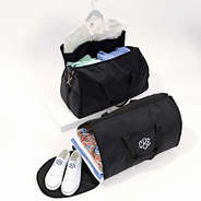 Monogrammed Convertible Garment Bag in Black
