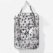 Monogrammed Seat Organizer in Black Sassy Spots