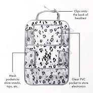 black sassy spots seat organizer infographic