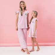 mom and me ruffle pajamas and nighgown
