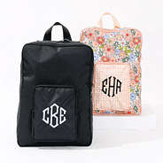 both colorways of monogrammed packable backpack