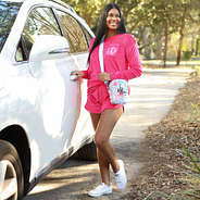 Travel Crossbody with casual outfit