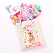 easter egg hunt gifts in hoppy easter tote bag