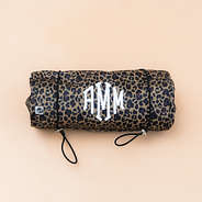 Monogrammed Toiletry Kit in Leopard Print