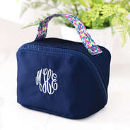 fiji floral personalized make up bag at angle