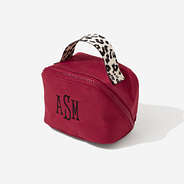 Monogrammed Makeup Bag in Maroon