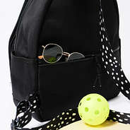 zippered back compartment on pickleball bag