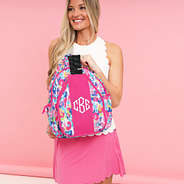 watercolor cheetah pickleball bag in hands