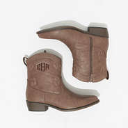 brown cowboy boots - studio shot