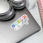 Scrub Life Sticker on computer