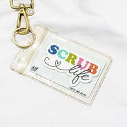 Scrub Life Sticker on badge