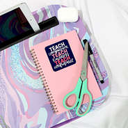 Navy Teach Sticker on a study station