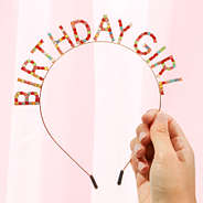 Rhinestone Birthday Headband