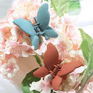 butterfly hair clip set in flowers