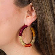 Wrap Hoop Earrings on ear