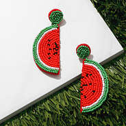 Watermelon Earrings in Nature